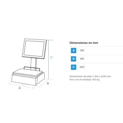 Balanza PC Dibal CS-2255 Doble Cuerpo Etiquetas